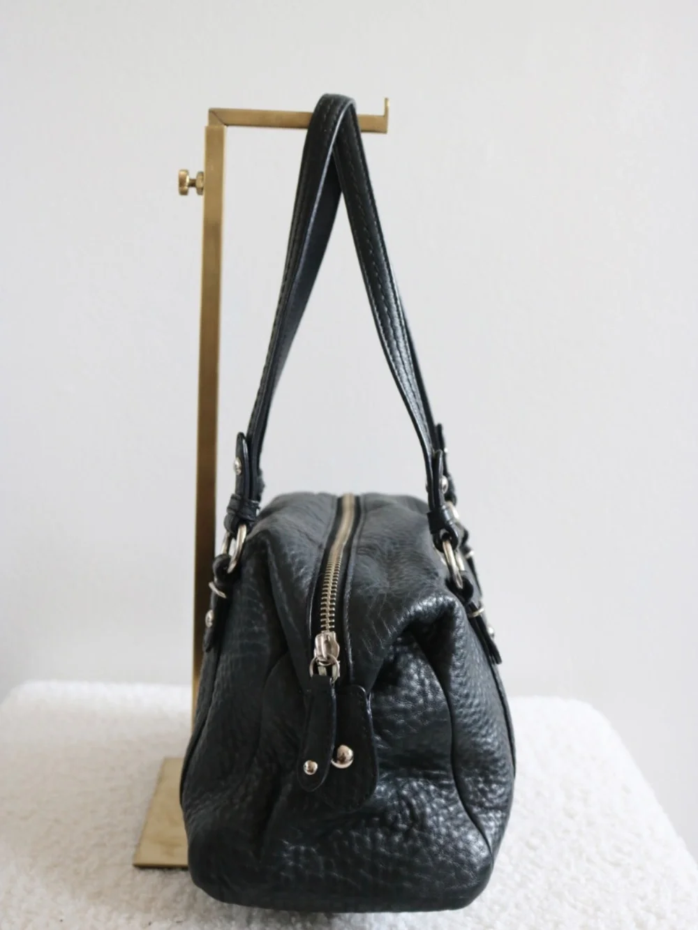 Y2K Coach Julia Mini Satchel Black Silver Hardware